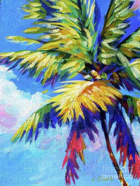 Пальмы акрилом