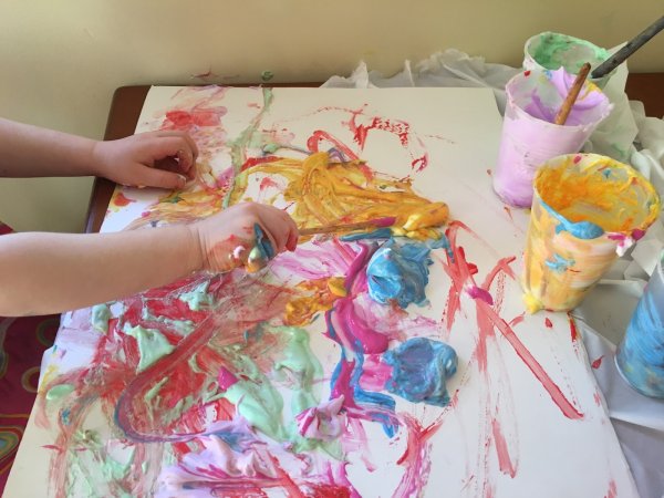 Объемные краски из муки