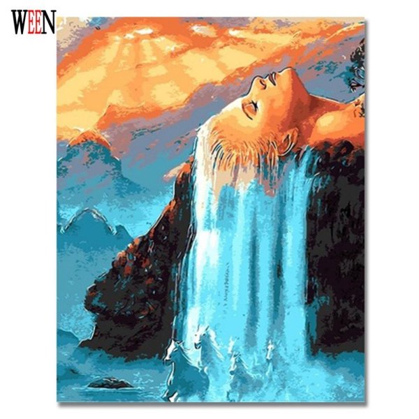 Водопад на холсте