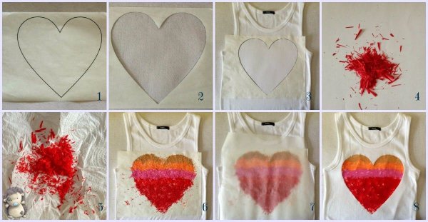 Восковые мелки и акварель