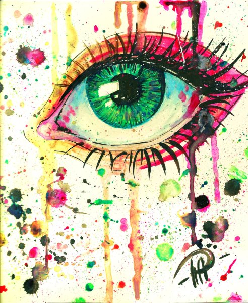 Глаз акварелью