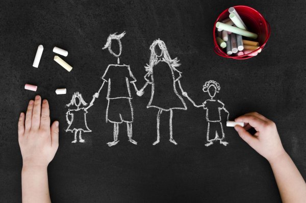 Рисунки мелом на доске