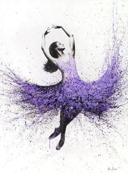 Балерина сухой пастелью