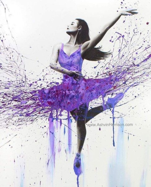 Балерина маслом