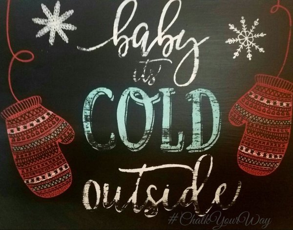 Новогодняя меловая доска