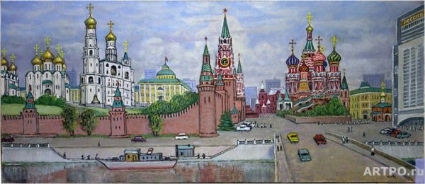 Москва река рисунок