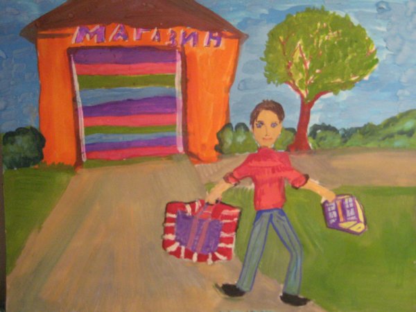 Рисунки на тему папа красками