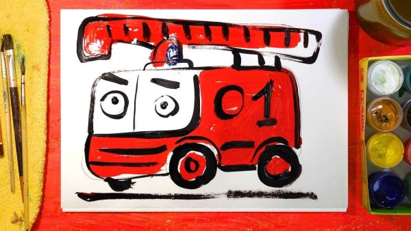 Машина красками для детей