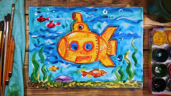 Рисунок красками легкий для детей