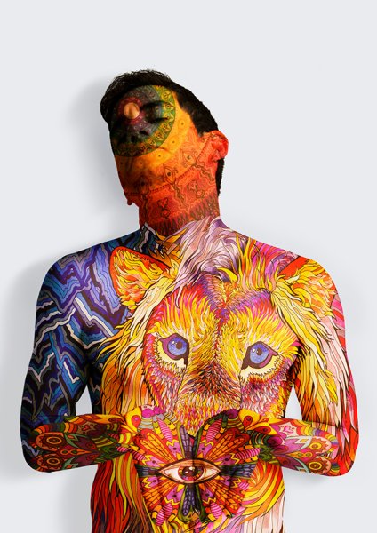 Роспись тела красками