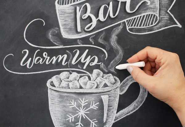 Меловая доска кофе