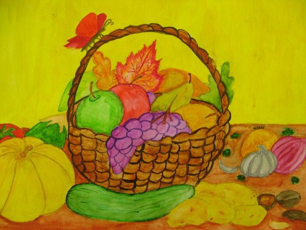 Рисование с детьми тыква