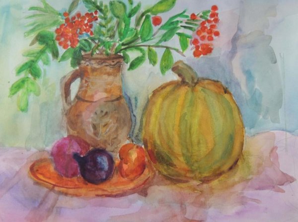 Натюрморт с овощами старшая группа рисование