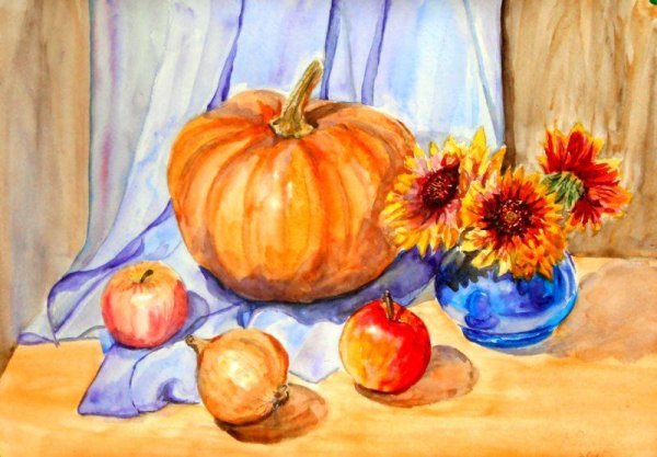 Рисование осенний урожай