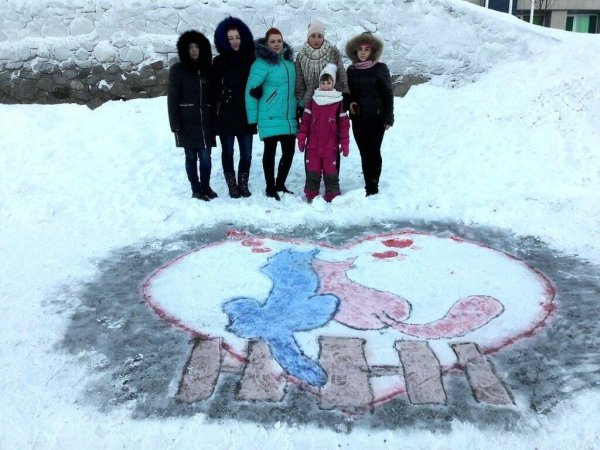 Рисование на снегу