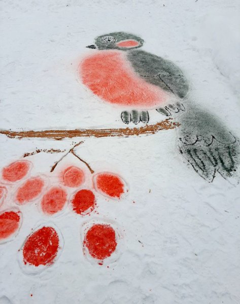 Рисование на снегу