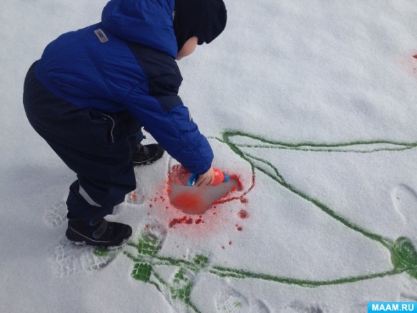 Рисование на снегу