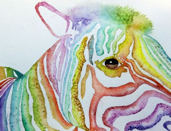 Рисование акварелью и солью