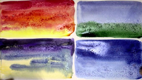 Акварель и соль