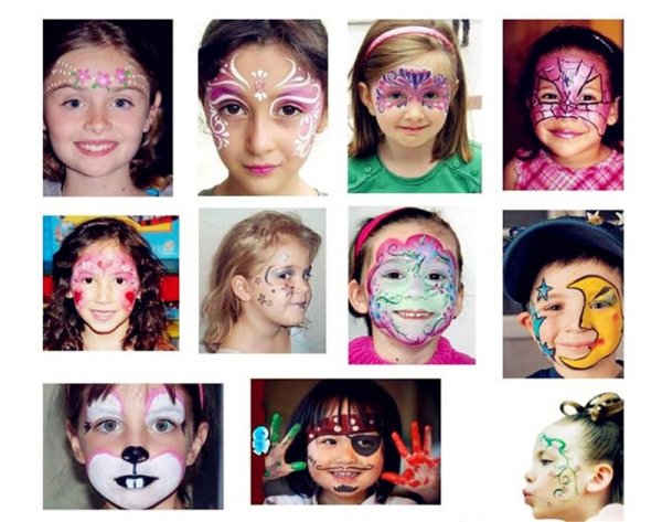 Лицо фломастерами