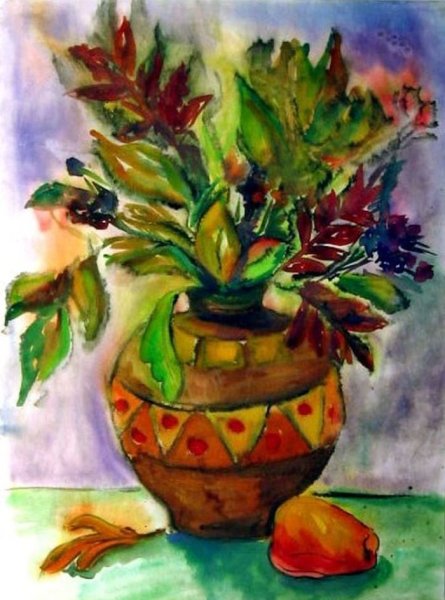 Осенний натюрморт цветными карандашами