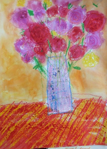 Рисование цветы для мамы