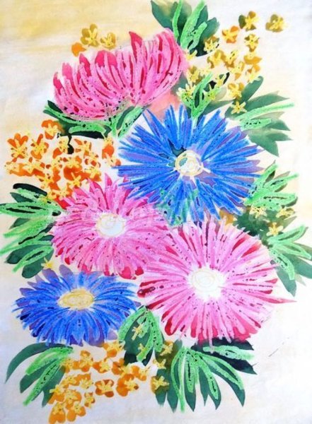 Нетрадиционное рисование цветы