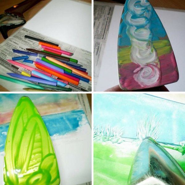 Энкаустика рисование утюгом