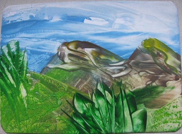 Рисование утюгом и восковыми мелками