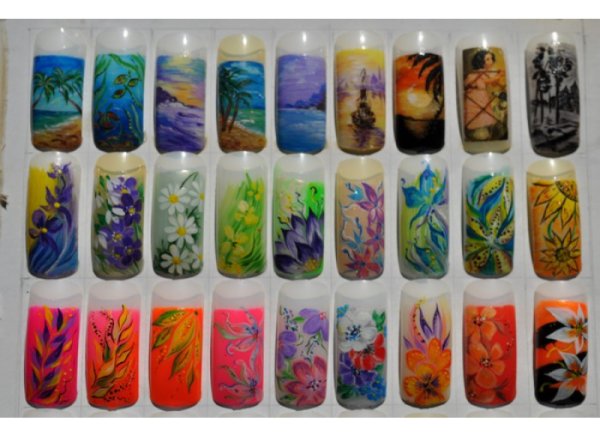 Рисунки на ногтях красками