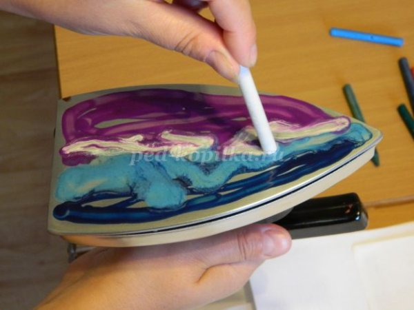 Энкаустика утюг восковые мелки