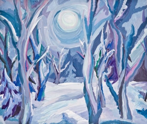 Весенний пейзаж акварелью