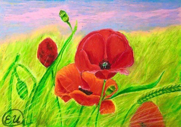 Рисование масляной пастелью для детей