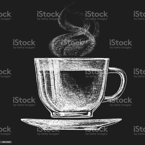 Чашка мелом на доске