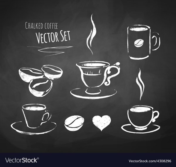 Кофе рисунок мелом