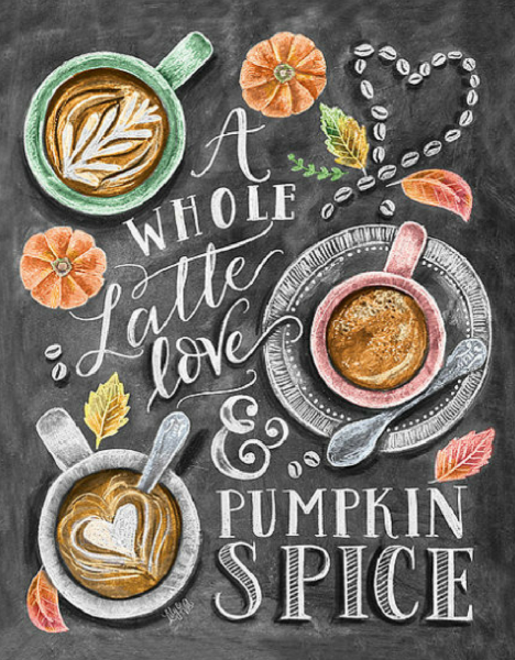 Кофе на меловой доске надписи