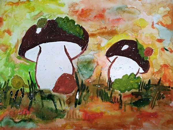 Рисование грибы