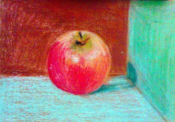 Яблоко пастелью для начинающих