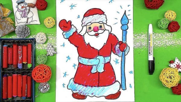 Дед Мороз фломастерами