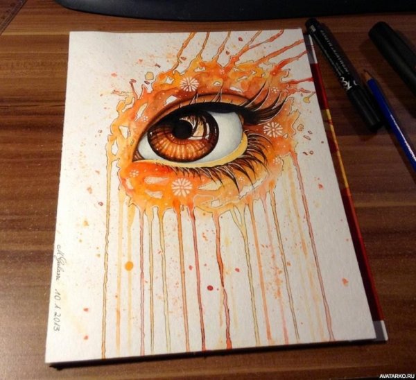 Глаза для скетчбука легко