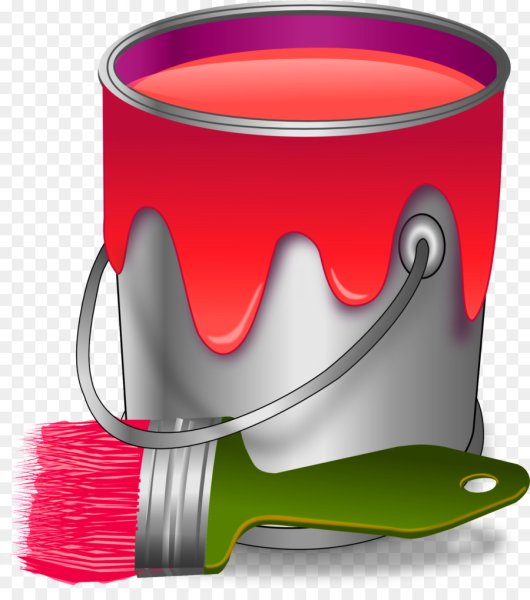 Мультяшное ведро с краской