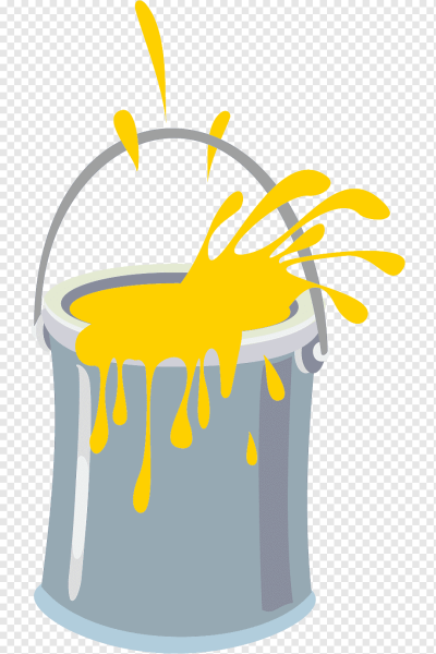 Ведро с краской вектор