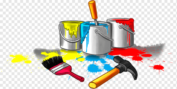 Кисть и краски маляра