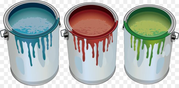 Ведро с краской вектор