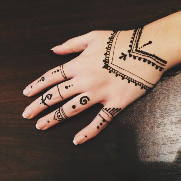 Мехенди на пальцах