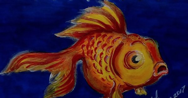 Золотая рыбка рисунок