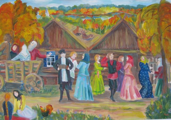 Рисование осенняя ярмарка