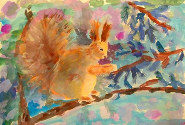 Рисование животных гуашью