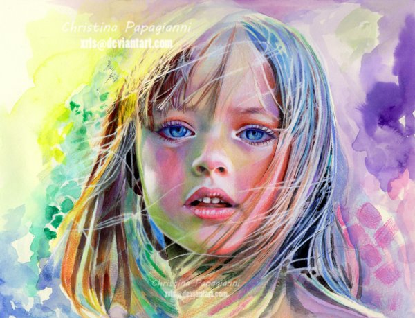 Портреты аниме карандашом цветные