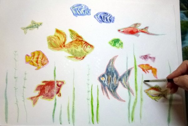 Рисование пастелью для детей